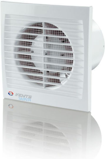 Vents 100 S Επιτοίχιος Εξαεριστήρας Μπάνιου 100mm Λευκός