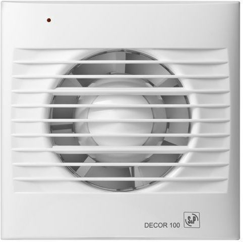 S&P Decor-100C Wall-mounted Ventilator Bathroom 100mm White