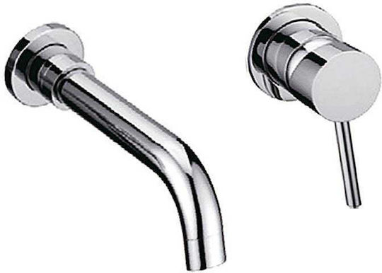 Karag Artemis Built-in Mixer & Spout Set for for Bathroom Sink 1 Exit Chrome