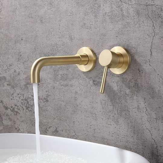 Karag Artemis Set Mixer & Gură Îngropată pentru Lavabo 1 Ieșire Inox Oro