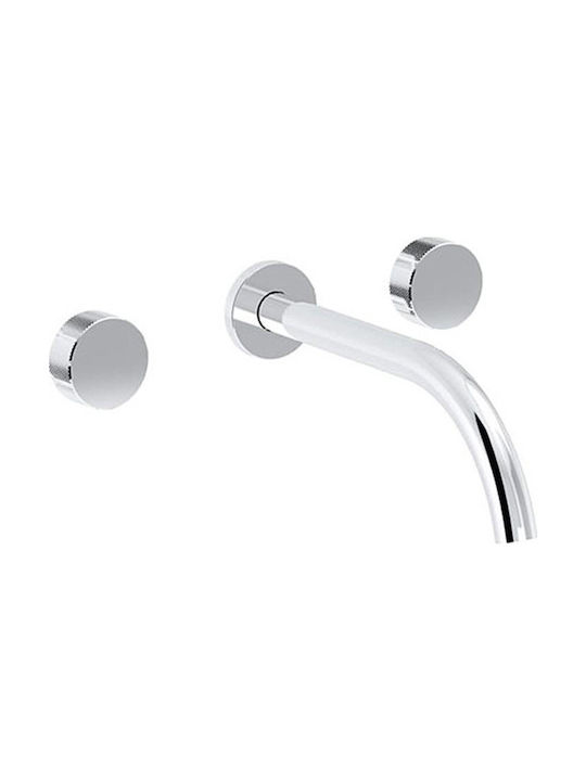Armando Vicario Eletta Tecno Built-in Mixer & Spout Set for for Bathroom Sink 1 Exit Inox Black