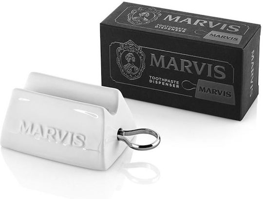 Marvis Toothpaste Dispenser Πρέσα Οδοντόκρεμας Κεραμική Λευκή