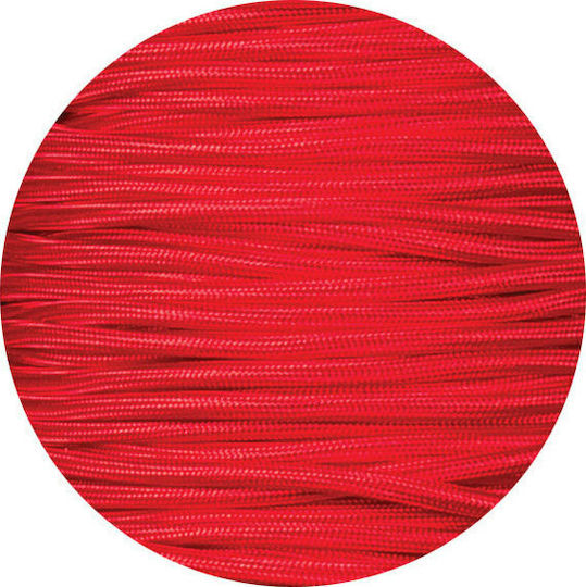 VK Lighting Υφασμάτινο Καλώδιο 2x0.75mm² σε Κόκκινο Χρώμα 3m 47143-090144