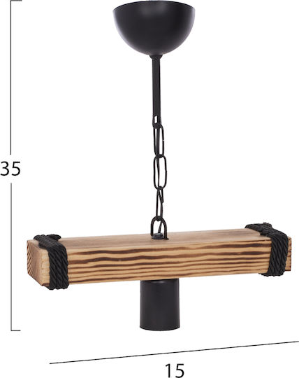 HomeMarkt Pendant Light Brown with Socket E27 15cm