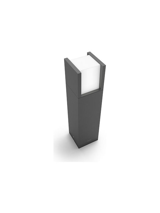 Philips Arbour Outdoor Floor Lamp Small Post 6W IP44 for E27 Socket Gray