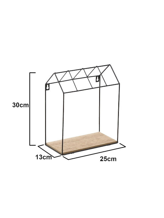 Shelf Wall Black 25x13x30cm