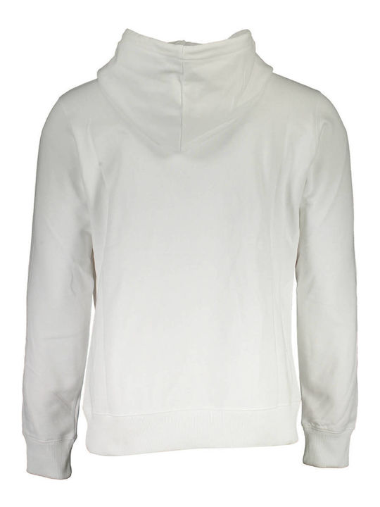 Calvin Klein Men's Sweatshirt with Hood and Pockets White