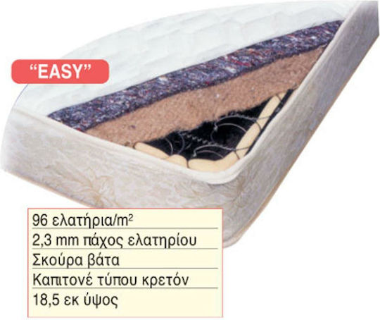 Zita Plus Easy Semi-double Ortopedie Saltea Față-verso 110x190x18cm cu Arcuri