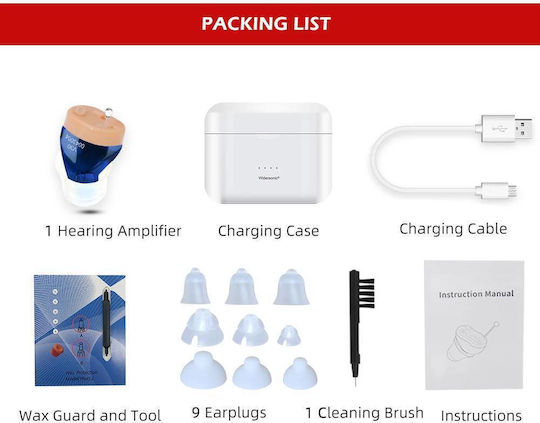 IncenSonic IncenSonic V30 Rechargeable CIC Hearing Aid for Left Ear