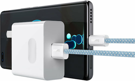 Baseus Cablu USB 2.0 Dynamic Braided USB-C la USB-A 100W PD Albastru 2m CALD000703