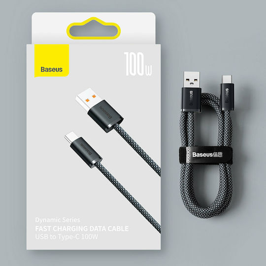 Baseus Cablu USB 2.0 Dynamic Braided USB-C la USB-A 100W PD Albastru 2m CALD000703