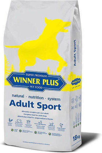 Winner Plus Adult Sport 18kg Ξηρά Τροφή για Ενήλικους Σκύλους με Κοτόπουλο και Ρύζι