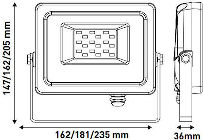 Eurolamp Rezistent la apă Proiector LED 10W Alb Natural 4000K IP65