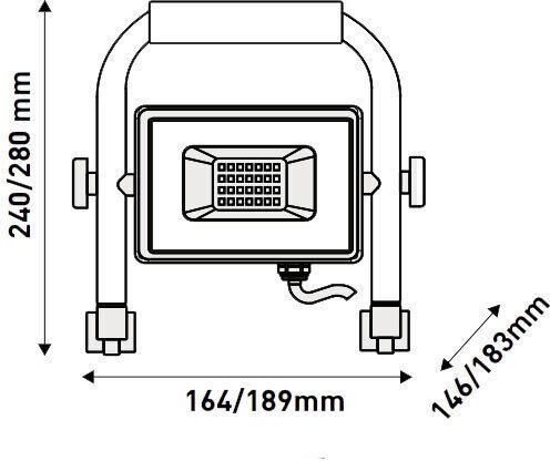 Eurolamp Προβολέας Εργασίας Ρεύματος LED IP65 με Φωτεινότητα έως 800lm 220-240V