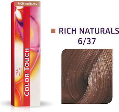 Wella Color Touch Rich Naturals 6/37 Σκούρο Ξανθό Χρυσό Καφέ 60ml