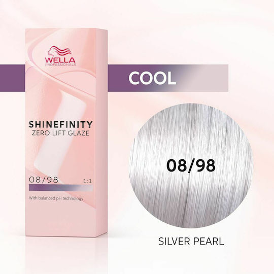 Wella Shinefinity Zero Lift Glaze Temporary Hair Dye 08/98 60ml