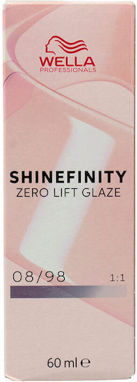 Wella Shinefinity Zero Lift Glaze Temporary Hair Dye 08/98 60ml