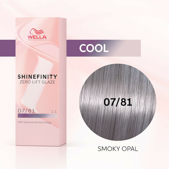 Wella Shinefinity Zero Lift Glaze Προσωρινή Βαφή Μαλλιών 07/81 60ml