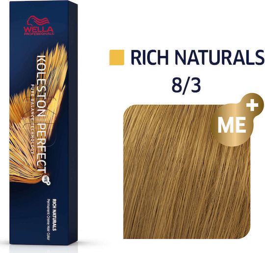 Wella Koleston Perfect Me+ Боя За Коса 8/3 Светло Русо Златисто 60 мл
