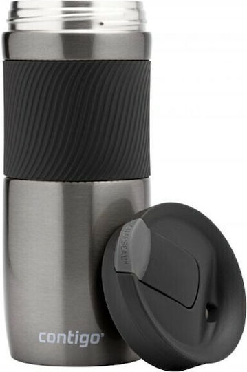 Contigo Byron SS Glas Thermosflasche Rostfreier Stahl BPA Frei 470ml Silber mit Mundstück