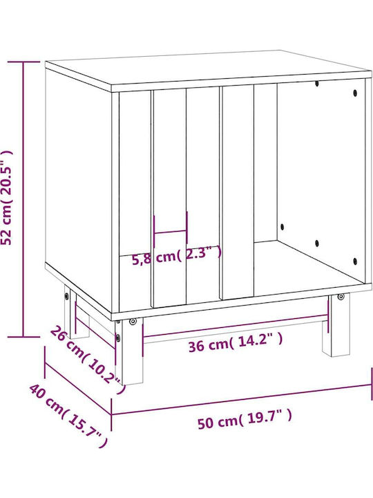 vidaXL Dog Bed Houses Honey 50x40cm