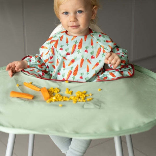 Tidy Tot Carrots Impermeabila Salopetă Silicon cu autocolant & Mâneci Verde TCBCR Tidy Tot Carrots Impermeabila Salopetă Silicon cu autocolant & Mâneci Verde TCBCR