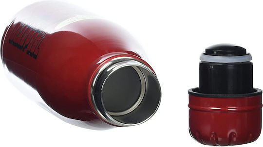 Pyramid International Metal Drinks Bottle Bottle Thermos Stainless Steel 540ml Red