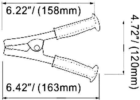 Crocodile Clips Crocodile clip 500A 163mm 01.113.0079 2pcs