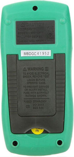 Mastech MS8221C Ψηφιακό Πολύμετρο με Μέτρηση AC / DC / Αντίστασης / Χωρητικότητας / Θερμοκρασίας