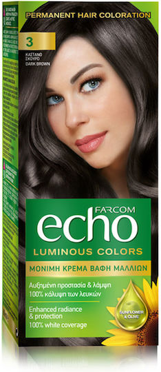 Farcom Echo Vopsea De Păr 3 Castaniu Închis 60ml