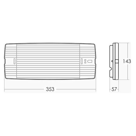 Olympia Electronics LED Lumină de siguranță de rezervă cu Alimentare cu baterie GR-310/12L/90/A 1buc