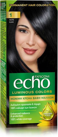 Farcom Echo Vopsea De Păr 1 Negru 60ml