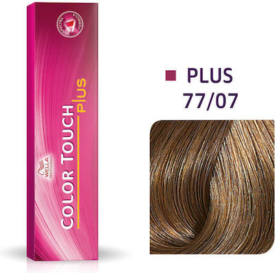 Wella Color Touch Plus Βαφή Μαλλιών 77/07 Ξανθό Φυσικό Καφέ 60ml