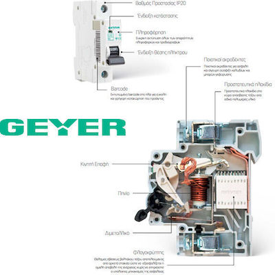 Geyer Αυτόματη Ασφάλεια 50A Τετραπολική EA450B