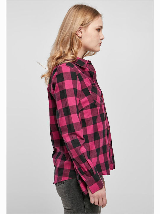 TB1280 Langärmelig Damen Hemd Wild Violet/Black Geprüft