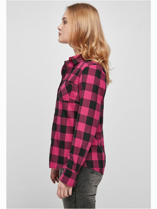 TB1280 Langärmelig Damen Hemd Wild Violet/Black Geprüft