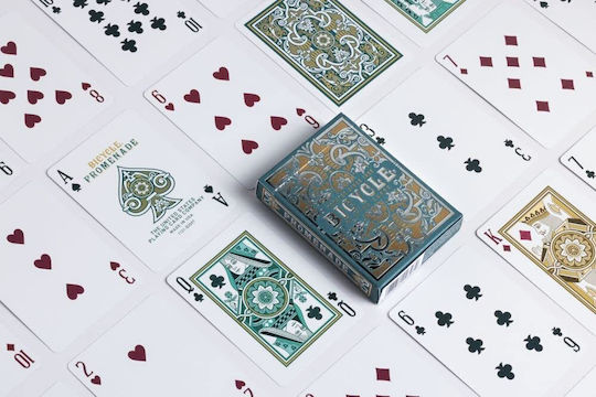 Bicycle Promenade Collectible Playing Cards Laminated Green