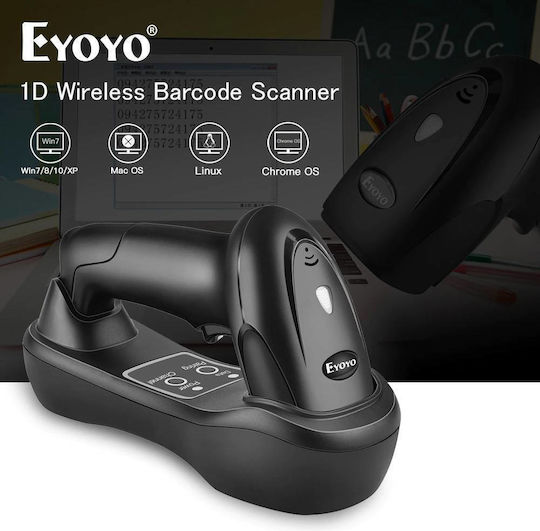 Eyoyo Eyoyo Scanner Χειρός Ασύρματο με Δυνατότητα Ανάγνωσης 1D Barcodes