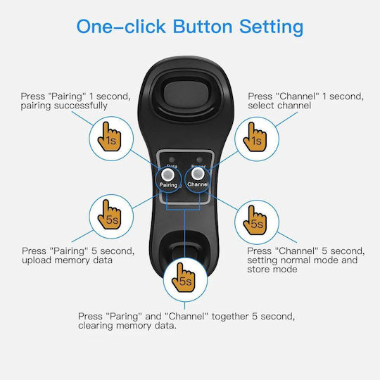 Eyoyo Eyoyo Scanner Χειρός Ασύρματο με Δυνατότητα Ανάγνωσης 1D Barcodes