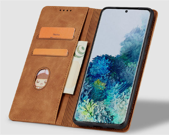 Bodycell Book Δερματίνης Καφέ (Realme C33)