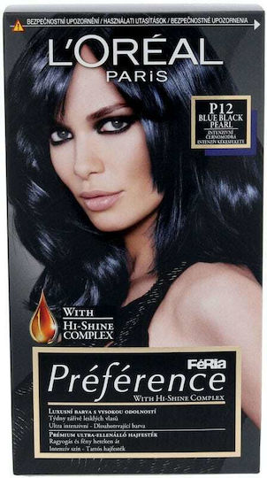 L'Oreal Paris Preference Βαφή Μαλλιών P12 Blue Black Pearl