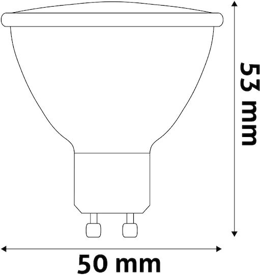 Avide ABGU10WW-2.5W Λάμπα LED 2.5W για Ντουί GU10 Θερμό Λευκό 345lm