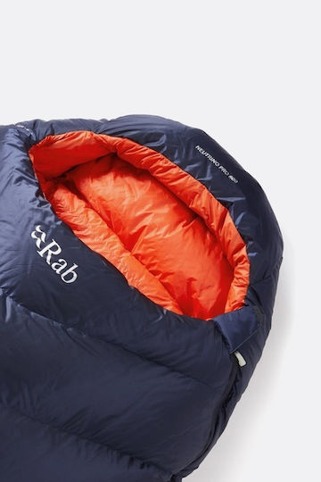 Rab Sleeping Bag Μονό 3 Εποχών Neutrino 600 XL Left Ebony