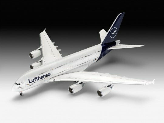 Revell A380-800 Lufthansa "New Livery" Modeling Figure Airplane White 163 Pieces in Scale 1:144 50.4x55.5x18cm.