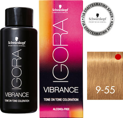 Schwarzkopf Igora Vibrance Temporary Dye 9-55 Blonde Very Light Very Light Bright Gold 60ml