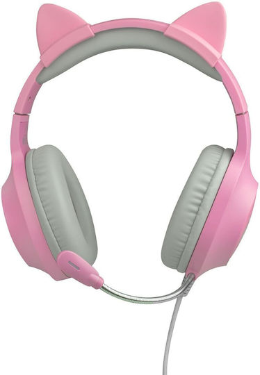 FR-TEC Tanooki Over Ear Gaming Headset with Connection 3.5mm Pink