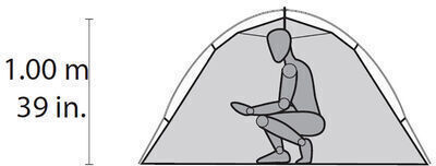 MSR Hubba NX Camping Tent Igloo Green with Double Cloth 4 Seasons for 2 People Waterproof 3000mm 279x213x100cm