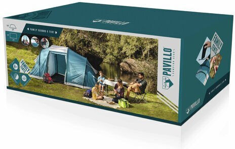 Bestway Camping Tent Tunnel Blue with Double Cloth 4 Seasons for 6 People 490x280x200cm