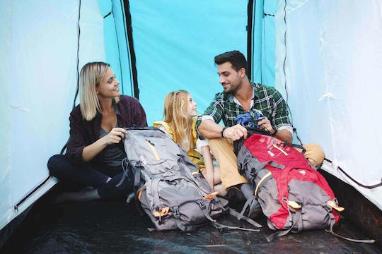 Bestway Camping Tent Tunnel Blue with Double Cloth 4 Seasons for 6 People 490x280x200cm