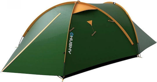 Husky Bizon 3 Classic Camping Tent Igloo Green with Double Cloth for 3 People 410x230x135cm